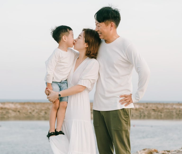 Luxury family portrait session at The Apurva Kempinski Bali by a professional family photographer in Bali.