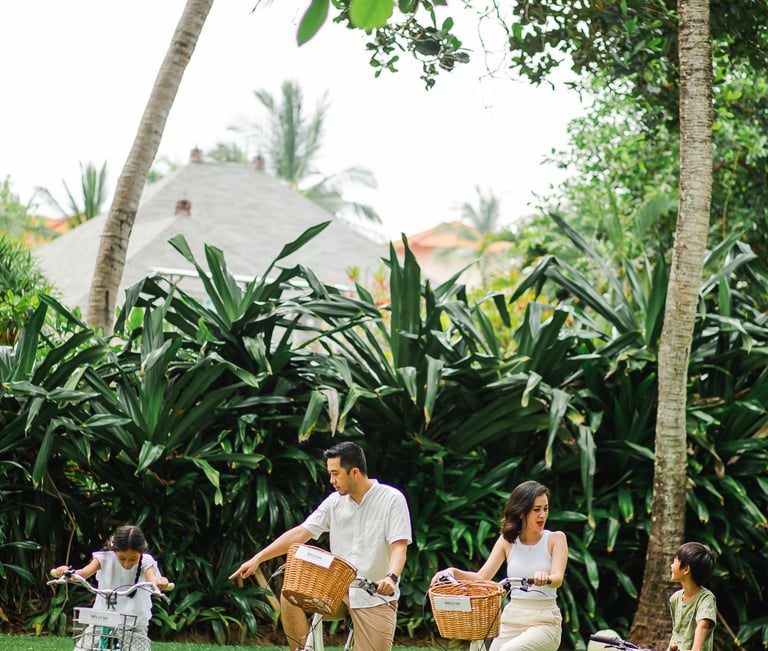natural lifestyle family session at Westin Nusa Dua Bali with children playing
