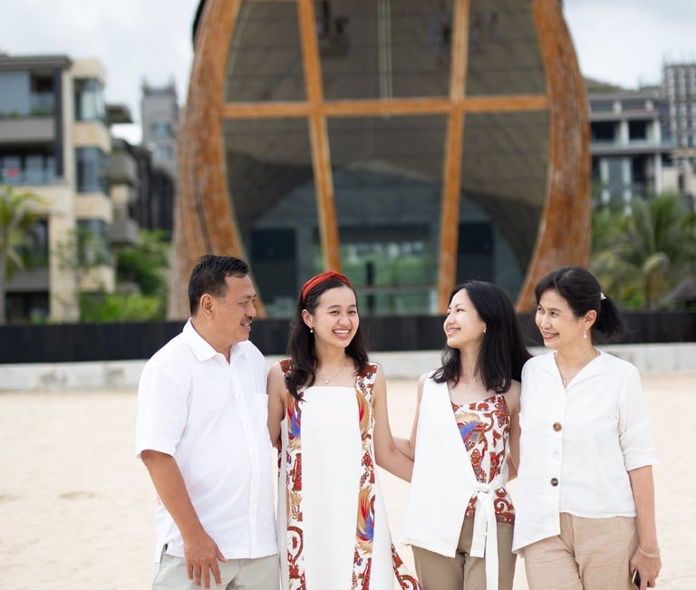 Luxury family photography session at Kempinski Bali resort captured by Hansee Photography