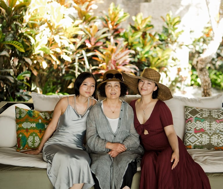 Luxury family session at Bvlgari Uluwatu private villa, destination portrait photography in Bali