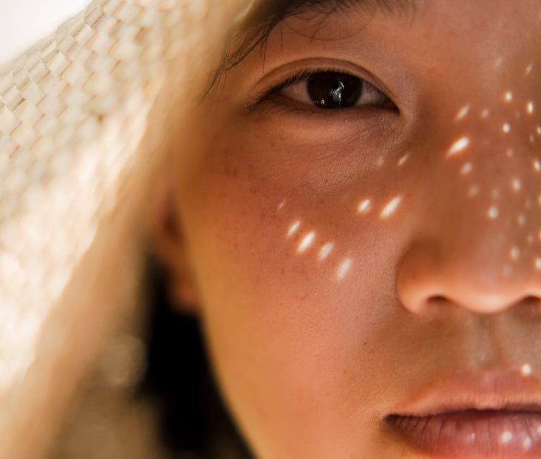 Close-up portrait with natural sunlight at Bvlgari Uluwatu Bali, refined lifestyle photography session