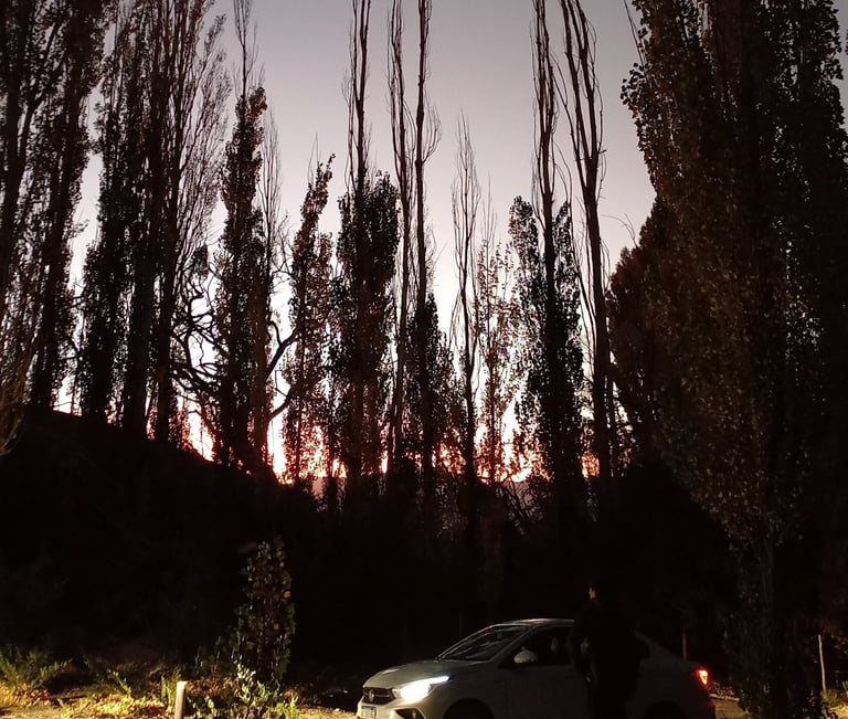 a car parked in a driveway with a car parked in front of it
