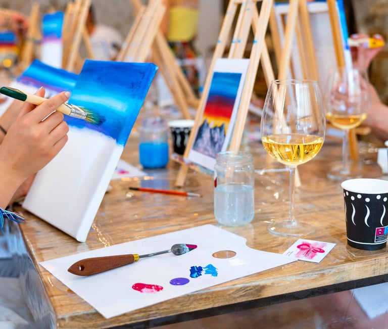 fun paint parties in vancouver, tote painting, pot painting, fun art activities