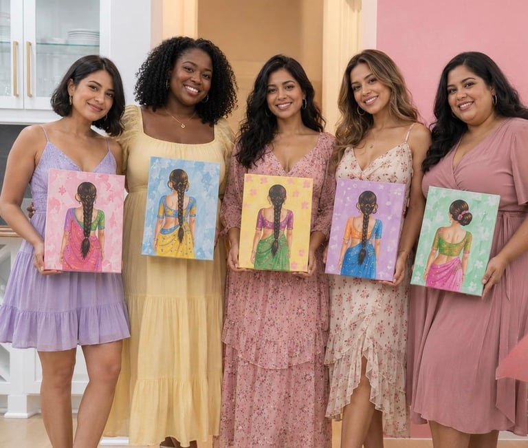 indian saree paint party theme- burnaby vancouver richmond YVR