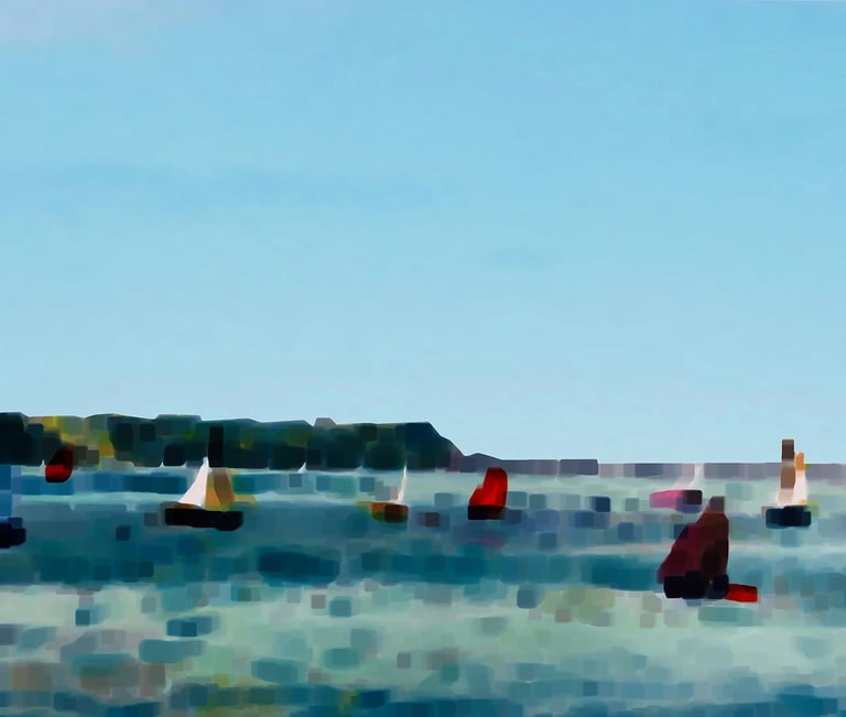 sailboats in the ocean