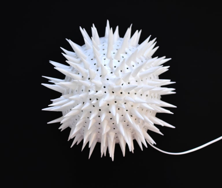 sea urchin paper sculpture