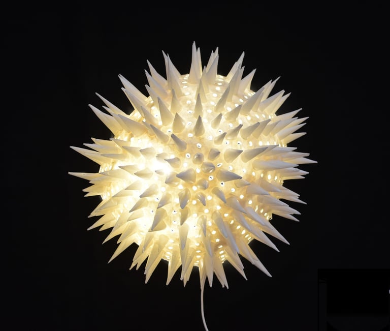 sea urchin paper sculpture