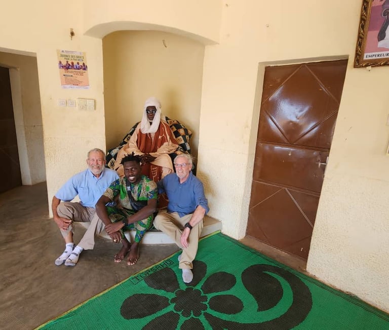 American Tourists Visiting A Paramount King in Ivory Coast
