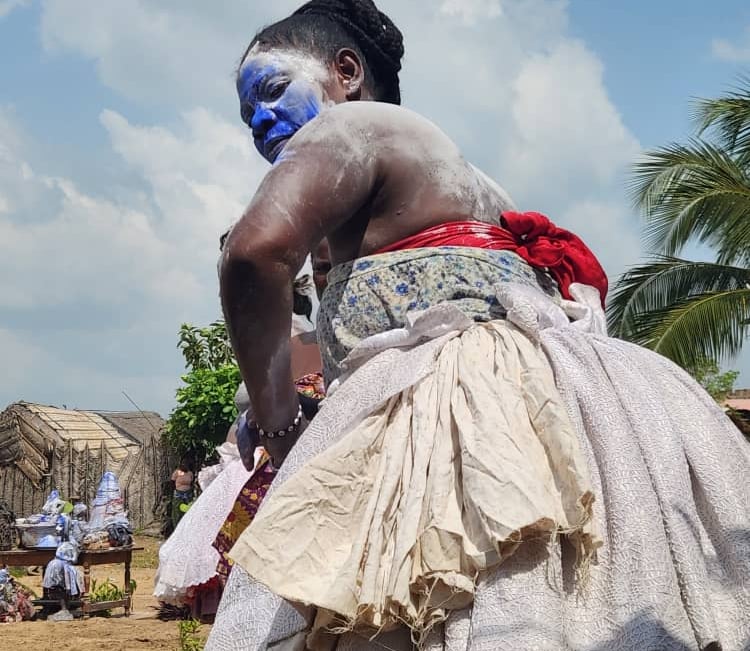 Ganbada Adept's Dancing during the Voodoo Festival in Benin
