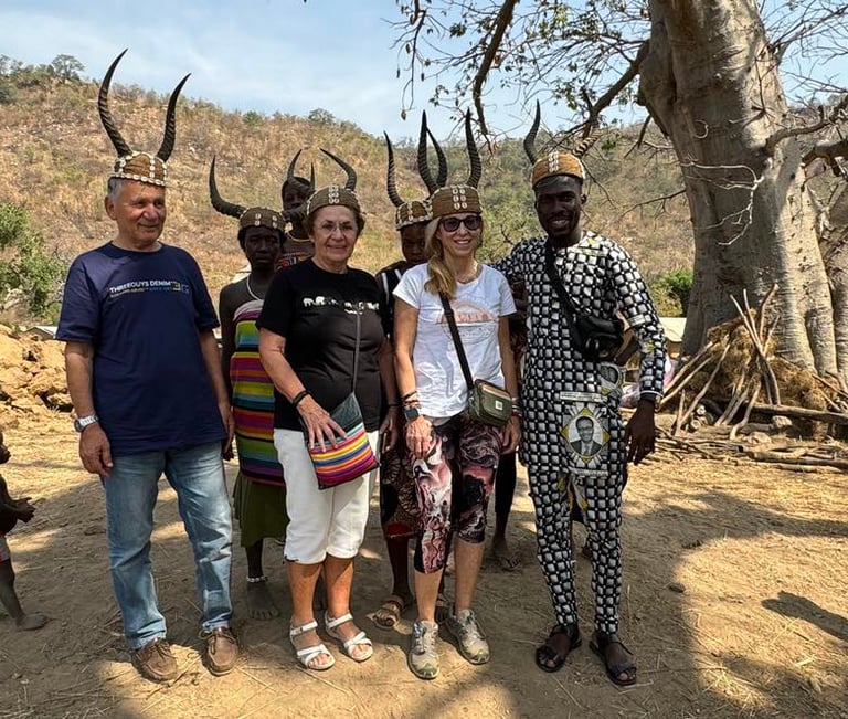 Tourists Visiting the Traditional Koutammakou Village in Togo