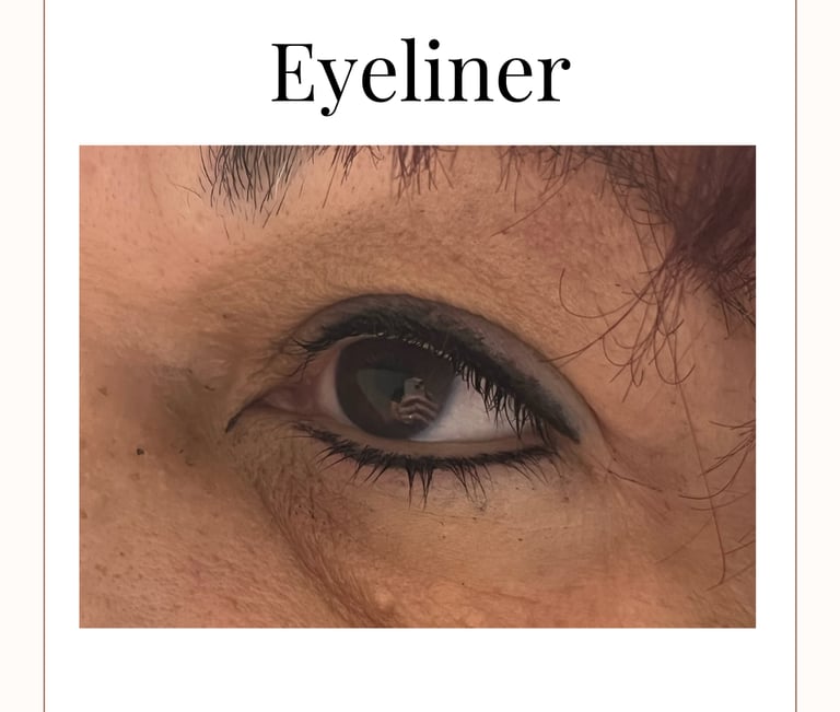Permanent Eyeliner on a woman