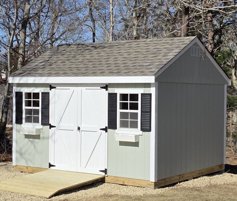 10x12 custom imperial shed backyard assembled in Rockland, MA