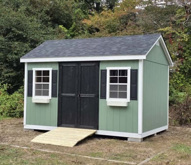 10x14 custom imperial shed built on-site in Middleborough, MA