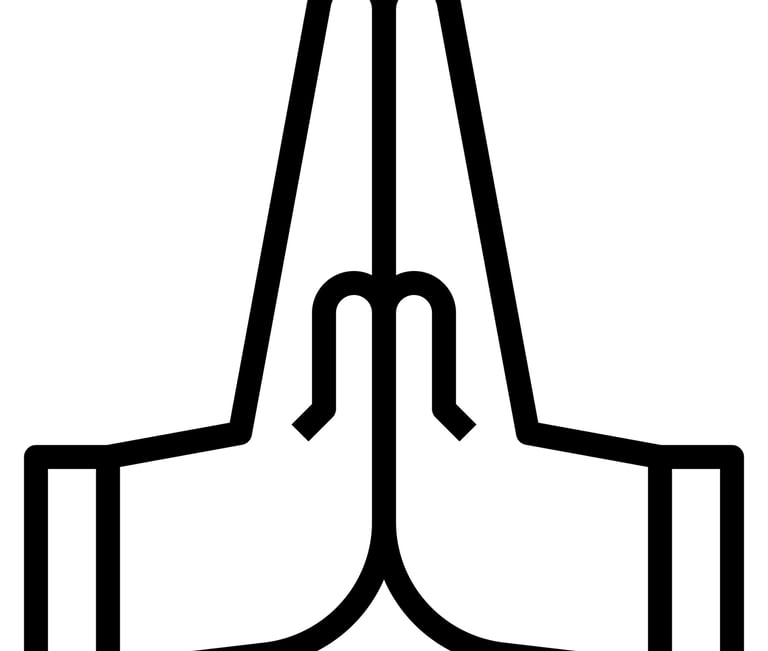 a praying hands with a praying hands