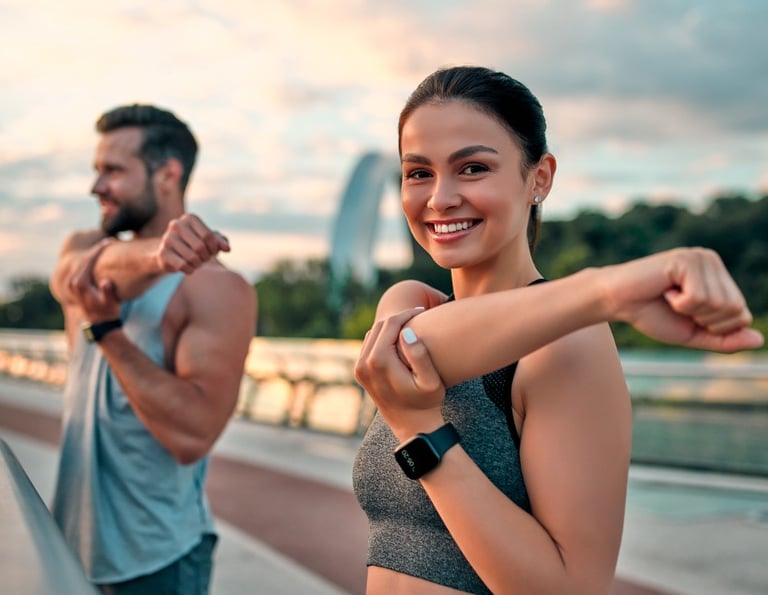 Younf people with health lifestyle and successful mindset