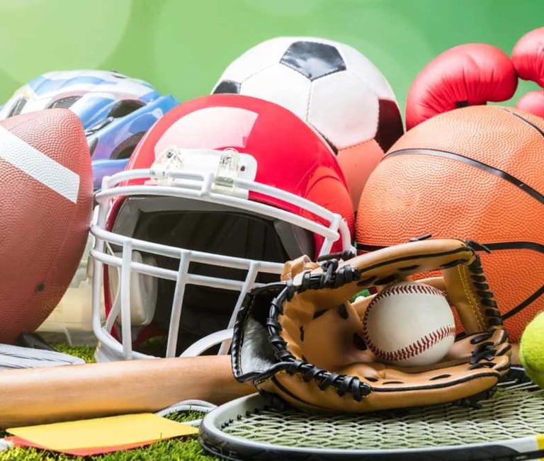Hockey, Baseball, Basketball, Football, Tennis, Golf, Boxing, Wrestling