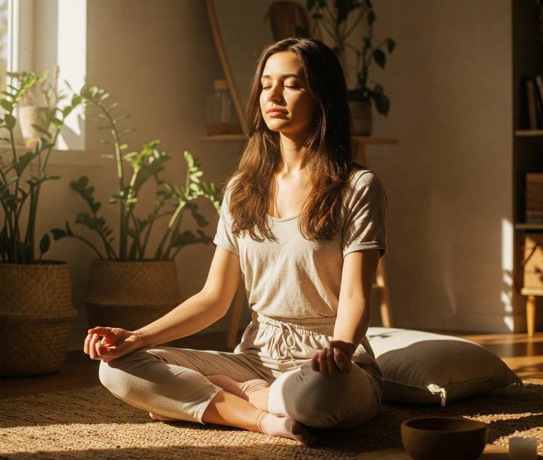 Mujer meditando