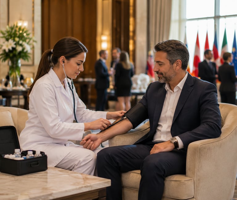 Atención profesional en eventos y delegaciones internacionales.