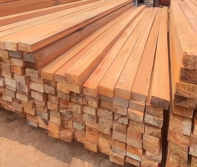 kayu balok meranti merah