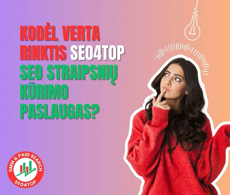 Kodėl verta rinktis SEO4TOP SEO straipsnių kūrimo paslaugas?