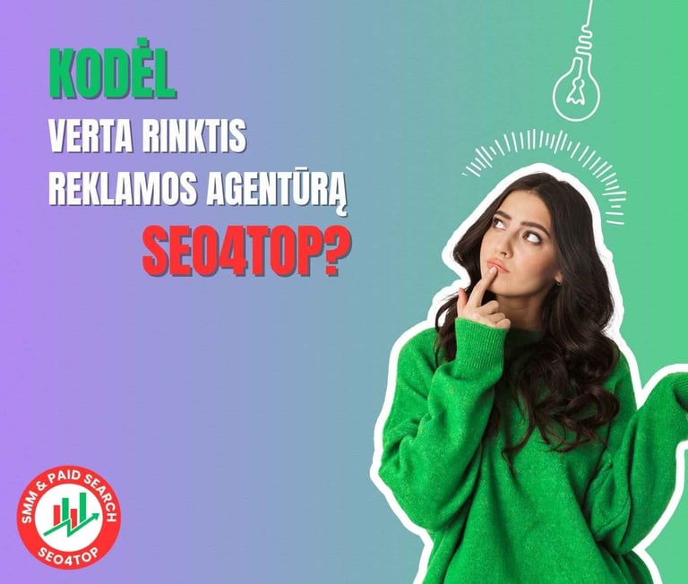 Kodėl verta rinktis reklamos agentūrą SEO4TOP?