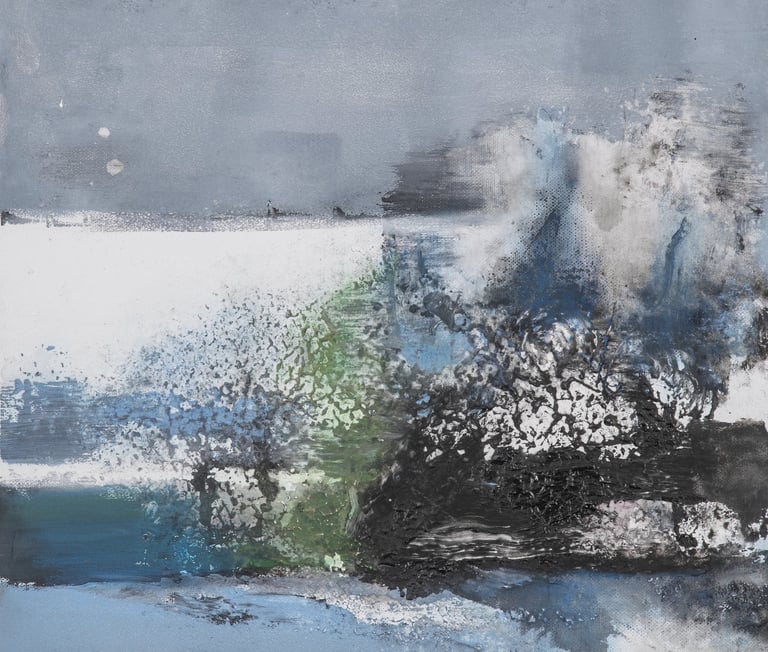 Tájkép sorozat#Napfoltok #sunspots /200euro/2024/ 40x40/akrilvegyes /Acrilyc_mixed media