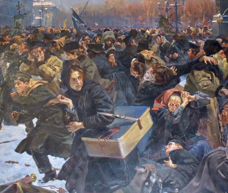 Кривава неділя. Войцех Горацій Коссак.  Музей мистецтв. Кропивницький