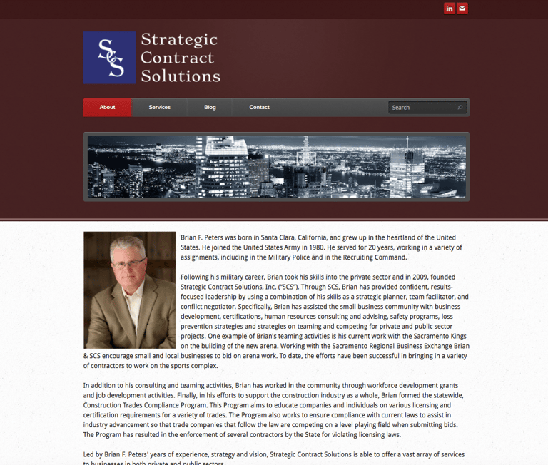 Portfolio website of Strategic Contract Solutions