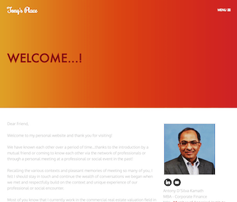 Portfolio website of Tony's place