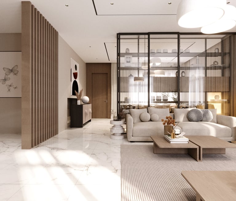 تصميم داخلي موديرن لفيلا بالرياض