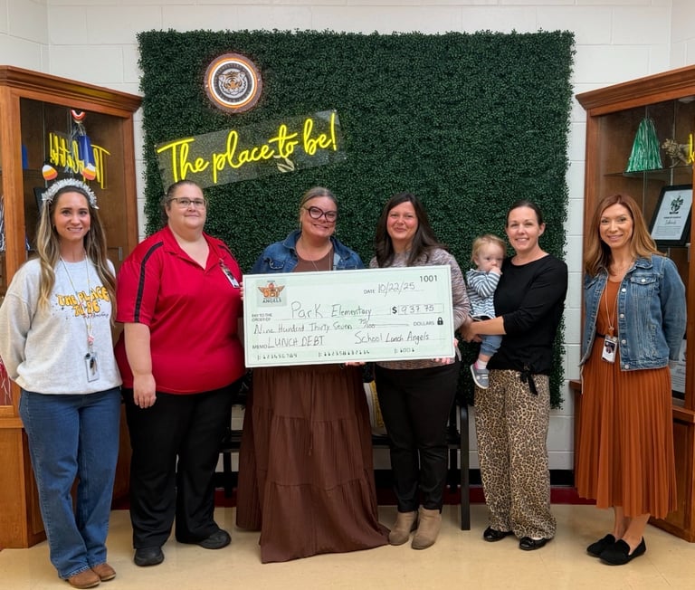Park Elementary Check Presentation to Eliminate School Lunch Debt - 10/22/2025