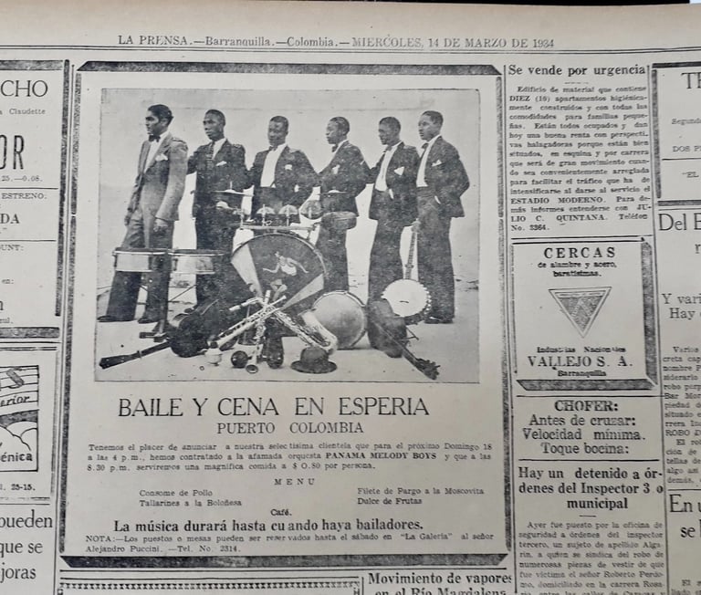 Baile y cena en Esperia, Puerto Colombia, Colombia