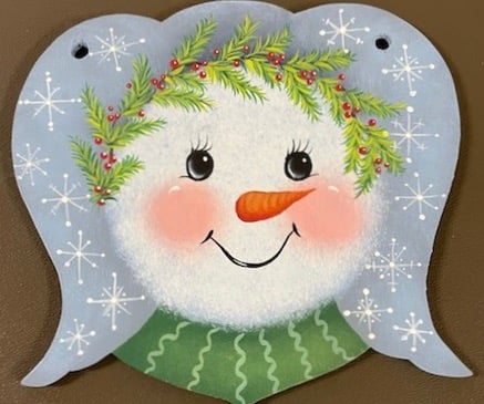 Snowlady acrylic painting