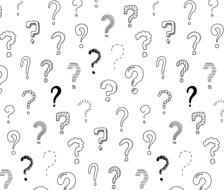 question mark doodles