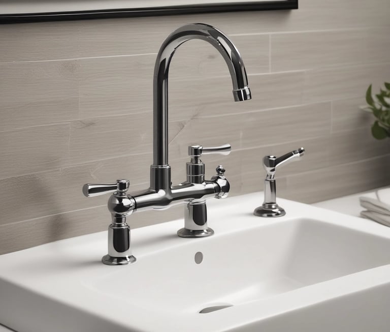 A worker applying silicone sealant in a bathroom setting.