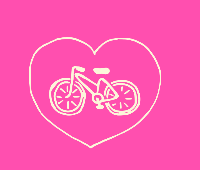 RADiologie Altenburg: Herz mit Fahrrad Rad-Liebe