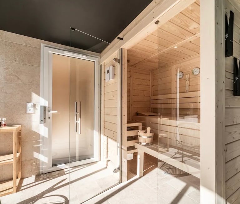 sauna du gîte ô songes de saxel