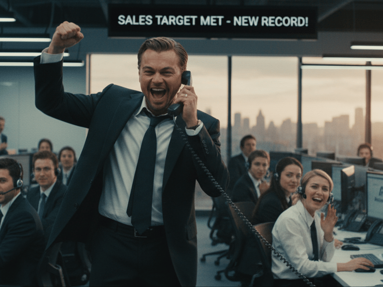 Picture of a team of sales agents that are massively increasing revenue