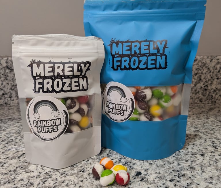 Merely Frozen Rainbow Puffs