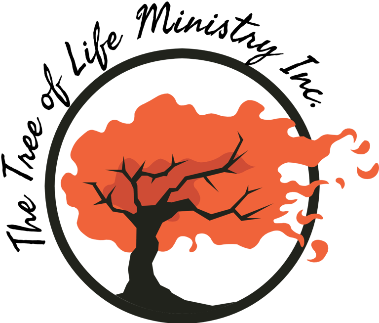 a tree with a tree in the middle of it and a tree with a red