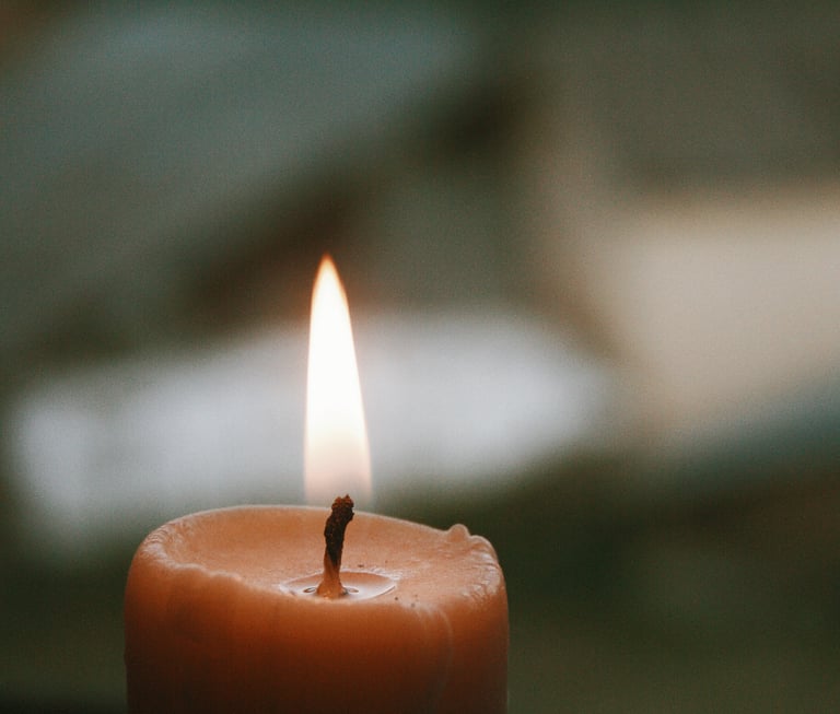 candle peacefully