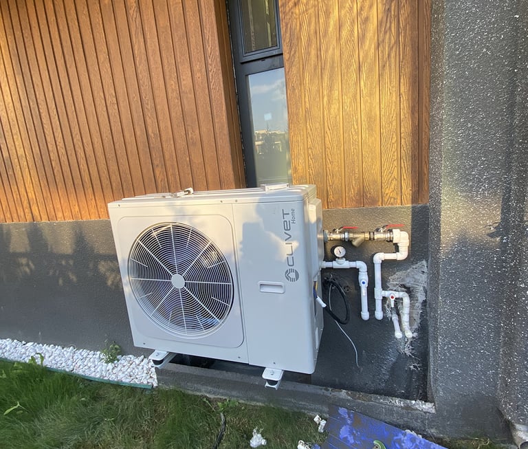 Tekirdağ’da ısı pompası tamiri yapan usta işini bitirdikten sonraki son hali