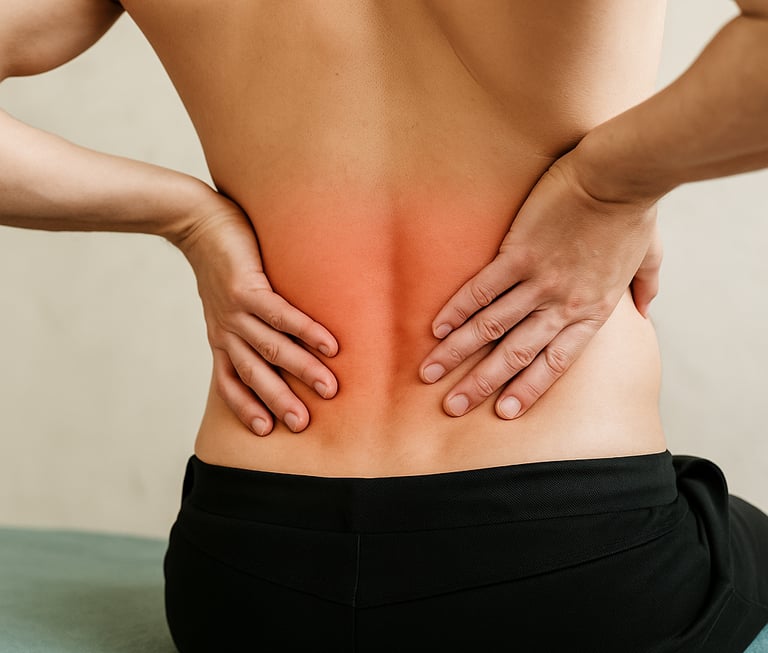 dor nas costas, lombalgia, peso nas costas, dor muscular, tensão, massoterapia, massagem