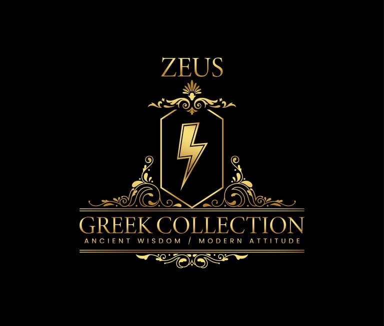 a logo for a greek mythology collection