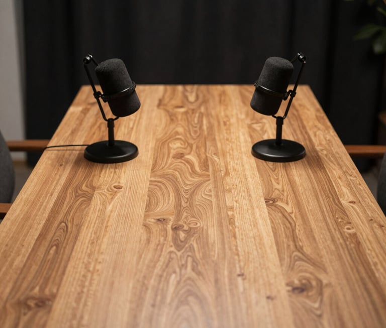 Photo of a journalist interviewing a local event participant with a microphone.