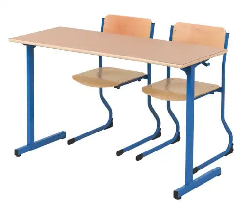 Table scolaire , chaise scolaire double ou individuel fabrication française