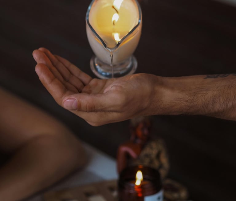 Massagem com velas quentes