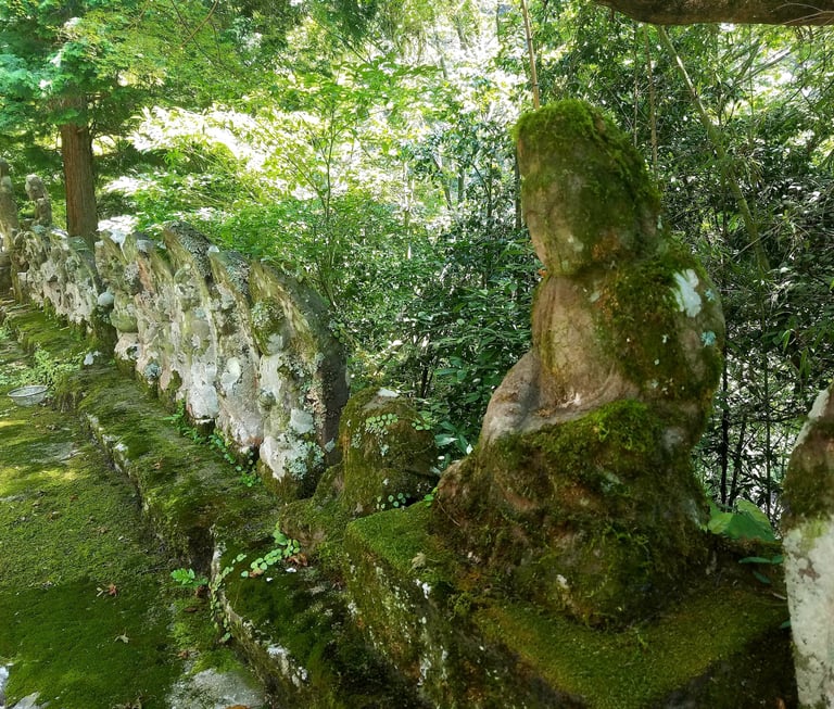 Budas de piedra. Shinseikan