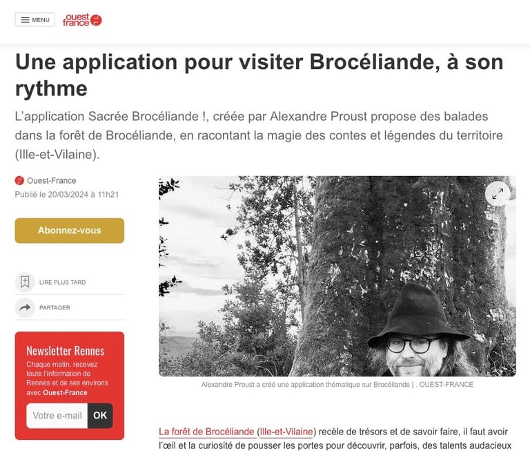 sacrée brocéliande presse