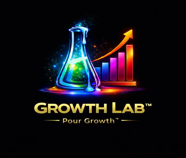 Growth Lab identity visual showing structured system designed to expand hospitality business reach